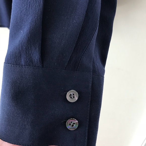 J Crew silk drapes v-neck blouse - Picture 5 of 7